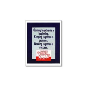 COMING TOGETHER IS A BEGINNING| KEEPING TOGETHER IS PROGRESS| WORKING TOGETHER IS SUCCESS - BUSINESS POSTERS ART PRINTS
