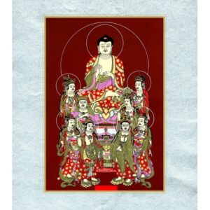 PREACHING BUDDHA ART PRINTS ON SILK | FRAMED