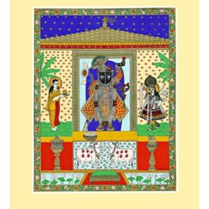 SRINATHJI THE DARK-HUED DIVINE CANVAS ART PRINTS | FRAMED